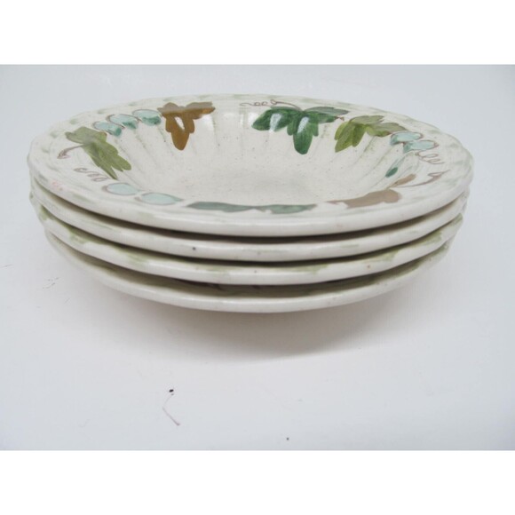 Metlox Vernon Ware Vinyard Set Of 4 Vintage 6 " Dessert Fruit  Bowls VGC - Picture 1 of 9